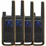 Divvirzienu radio Motorola Talkabout T82 Extreme Quad Pack — 4 × PMR klausules, 16 kanāli, IPX4, 500 mW, NiMH uzlādējams, micro-USB