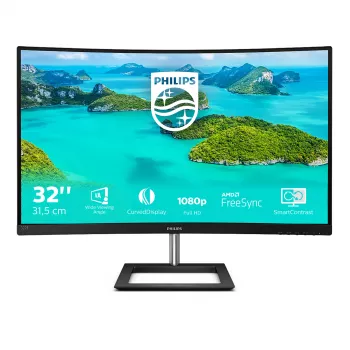 Philips E Line 322E1C/00 datora monitors 80 cm (31,5 collas) 1920 x 1080 pikseļi Full HD LCD Melns
