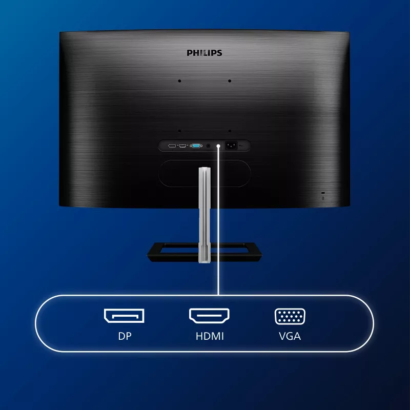 Philips E Line 322E1C/00 datora monitors 80 cm (31,5 collas) 1920 x 1080 pikseļi Full HD LCD Melns