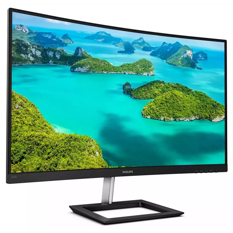 Philips E Line 322E1C/00 datora monitors 80 cm (31,5 collas) 1920 x 1080 pikseļi Full HD LCD Melns