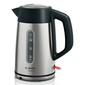 Bosch TWK4P440 elektriskā tējkanna 1.7 L 2400 W Melna, nerūsējošais tērauds