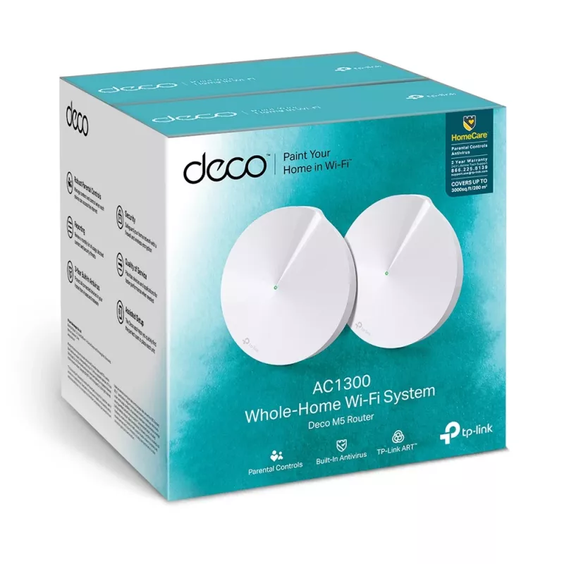 TP-Link AC1300 Deco mājas pilna pārklājuma Wi-Fi Mesh sistēma, 2 gab.