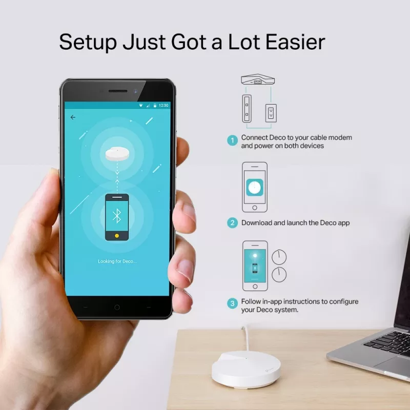 TP-Link AC1300 Deco mājas pilna pārklājuma Wi-Fi Mesh sistēma, 2 gab.