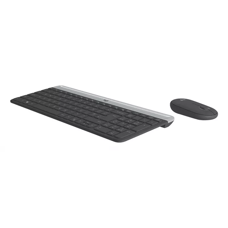 LOGITECH Slim Wireless Keyboard And Mouse Combo Mk470 - Graphite Qwerty Dansk/ Norsk/ Svenska