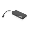 Lenovo GX90T77924 dokstacija — USB-C centrmezgls ar HDMI 1.4, 2×USB-A 3.2 Gen1, USB‑2.0, microSD karšu lasītāju, pelēka