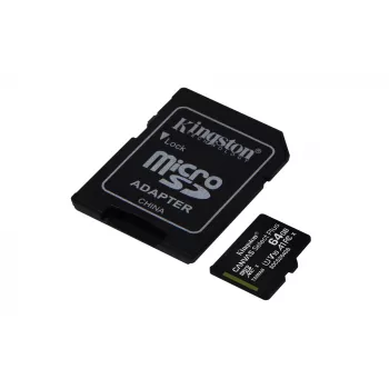 Kingston Technology Canvas Select 64 GB microSDXC Plus 100R A1 C10 karte + ADP