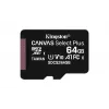Kingston Technology Canvas Select 64 GB microSDXC Plus 100R A1 C10 karte + ADP
