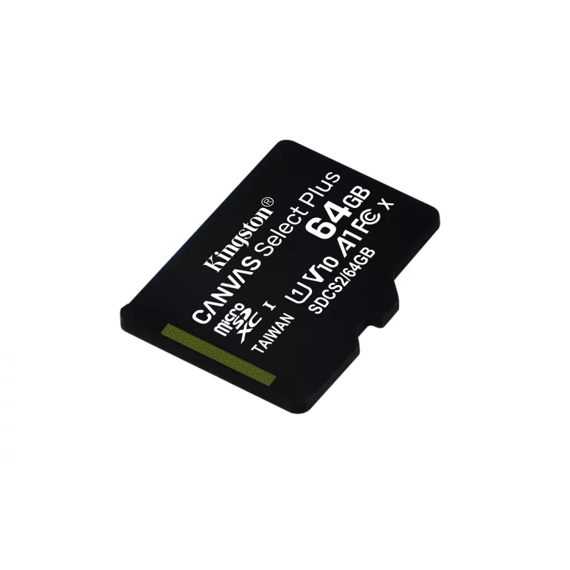 Kingston Technology Canvas Select 64 GB microSDXC Plus 100R A1 C10 karte + ADP