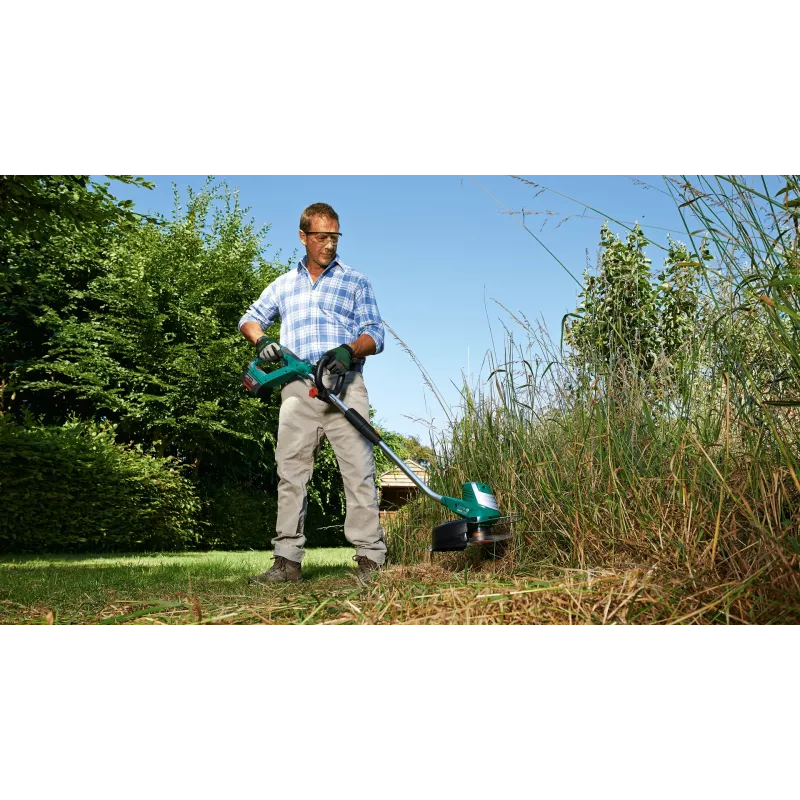 Bosch AdvancedGrassCut 36 bezvada zāles trimmeris, instruments bez akumulatora, stīgu trimmeris, 30 cm, neilona aukla, D veida rokturis, 1,6 mm, 6 m