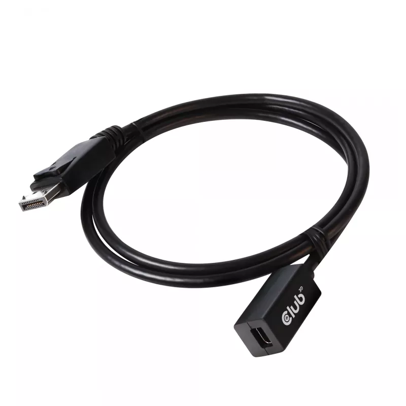 CLUB3D Mini DisplayPort 1.4 uz DisplayPort pagarinājuma kabelis 8K60Hz DSC 1.2 HBR3 HDR abpusējs F/M 1m/3.28ft