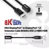 CLUB3D Mini DisplayPort 1.4 uz DisplayPort pagarinājuma kabelis 8K60Hz DSC 1.2 HBR3 HDR abpusējs F/M 1m/3.28ft