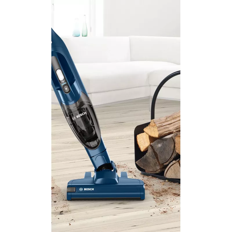 Bosch Serie 2 BBHF216 bezvadu putekļsūcējs/elektriskā slota 2-in-1 bezvadu putekļsūcējs Akumulators Sausā Bez maisiņa Zils