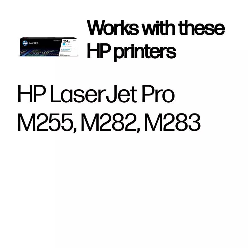 HP 207A ciāna oriģinālā LaserJet tonera kasetne, 1250 lappuses, ciāna, 1 gab.