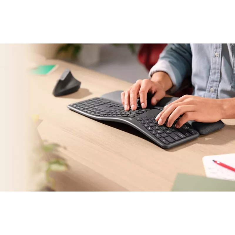 LOGITECH Ergo K860 - Bezvadu sadalītā tastatūra, grafīta krāsa, QWERTY Pan Nordic