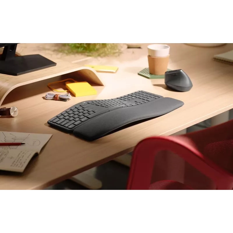 LOGITECH Ergo K860 - Bezvadu sadalītā tastatūra, grafīta krāsa, QWERTY Pan Nordic