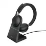 Austiņas Jabra Evolve2 65 USB-A Melns MS Lādēšanas statīvs Stereo