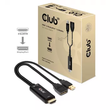 CLUB3D CAC-1331 video kabeļa adapteris 0.25 m HDMI DisplayPort Melns