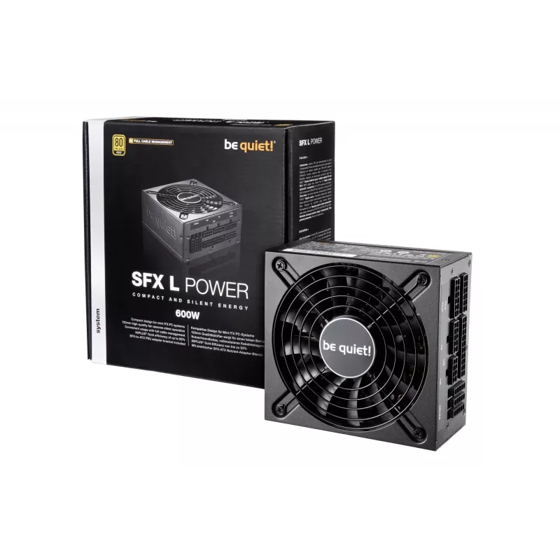 be quiet! SFX L Power barošanas bloks 600 W 20+4 pin ATX Melns