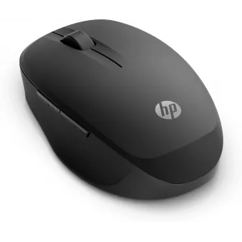 HP Dual Mode Black Mouse 300, labajai rokai, optiskā, RF bezvadu, 3600 DPI, melna