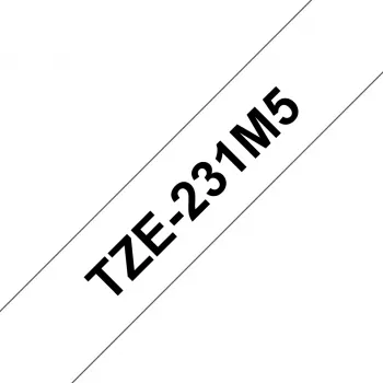 Brother TZE-231M5 etiķešu lente Melns uz balta
