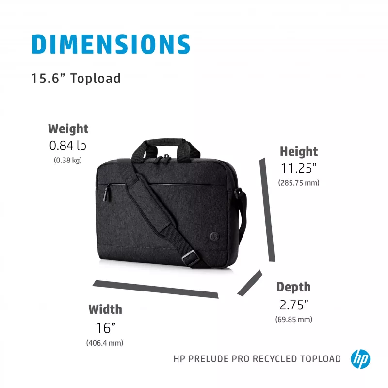 Portfelis HP Prelude Pro 15,6 collu, pārstrādāts, augšējā ielāde