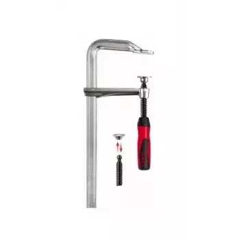 F-veida skava BESSEY GZ40-2K 40 cm Melna Sarkana Nerūsējošais tērauds