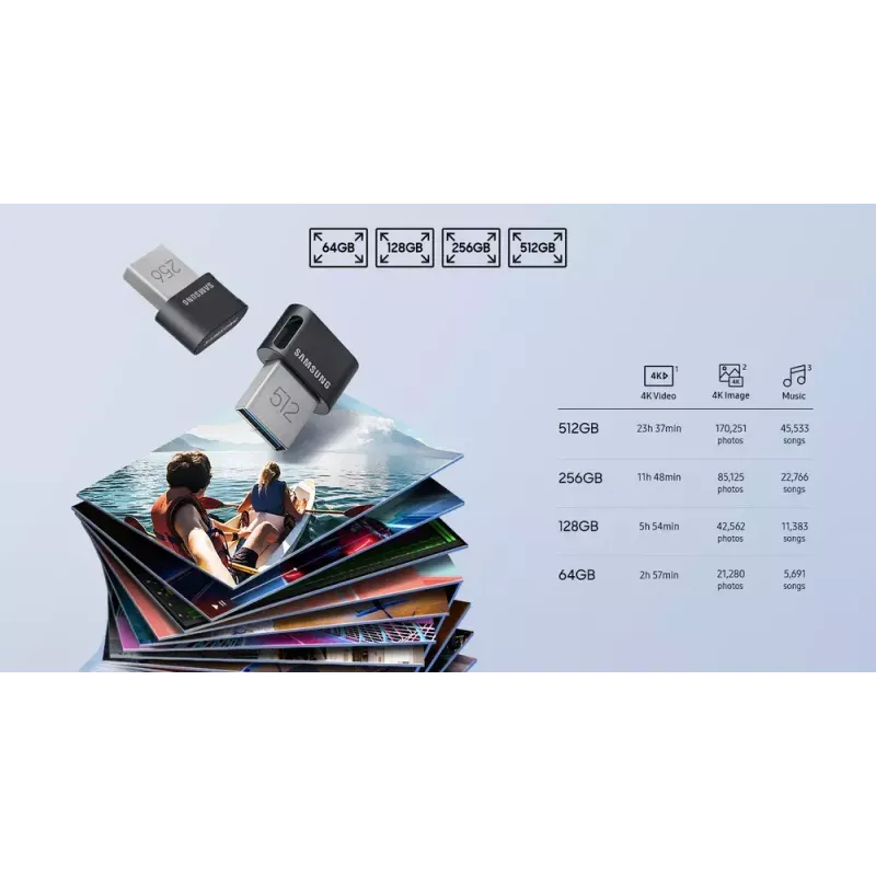 Samsung MUF-64AB USB zibatmiņa 64 GB USB Type-A 3.2 Gen 1 (3.1 Gen 1) Pelēks, Sudrabs