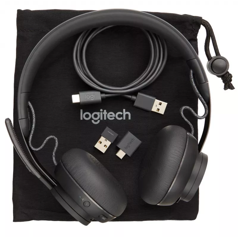 LOGITECH Zone Wireless - USB-C / USB-A - austiņas - MSFT Teams Zone - melns