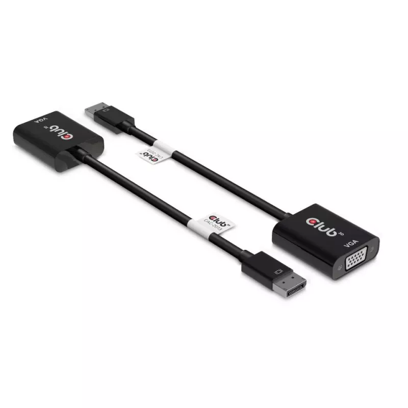 CLUB3D DisplayPort™ uz VGA melns aktīvs adapteris M/F