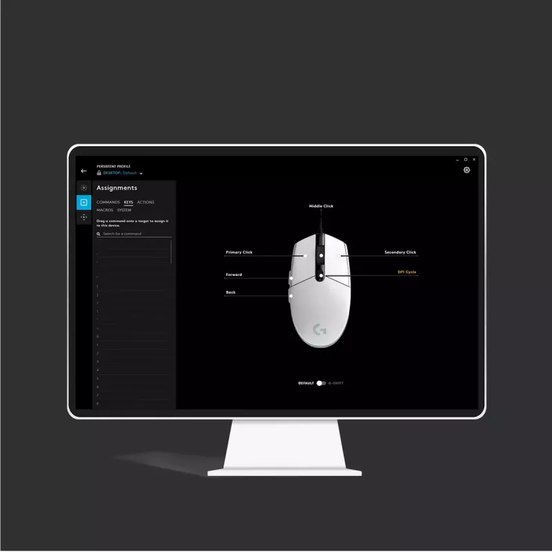 LOGITECH G203 Lightsync spēļu pele USB melna