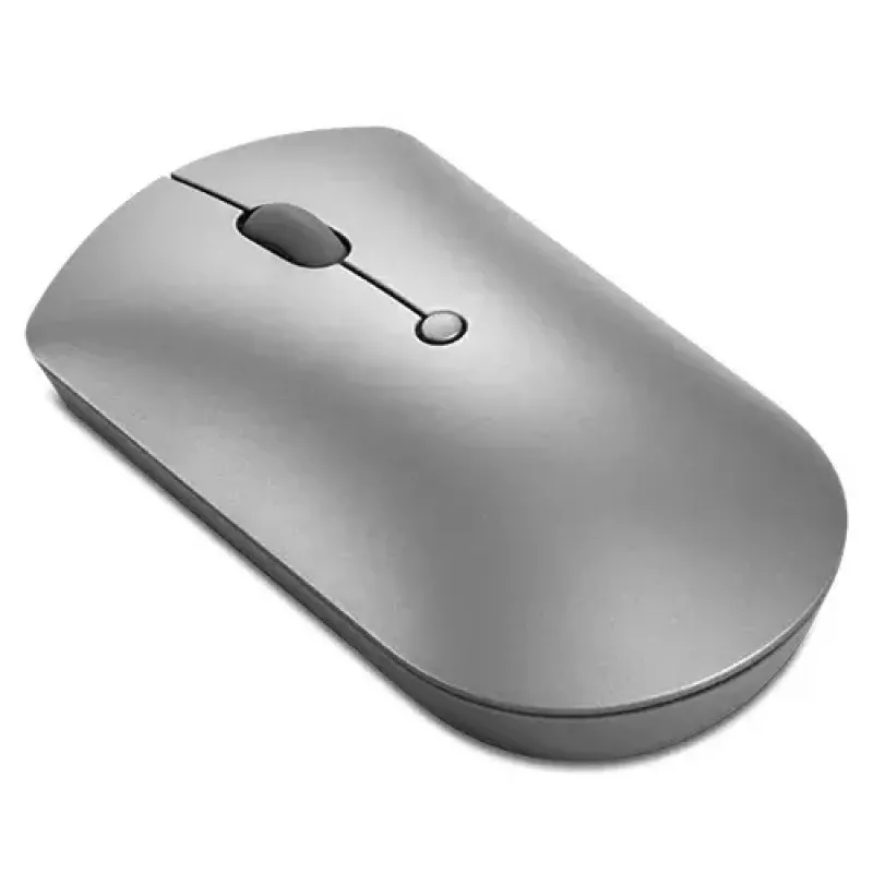 Optiskā Bluetooth pele Lenovo 600 — 2400 DPI, Bluetooth 5.0 divu ierīču, 3 pogas, lodīšu ritināšana, dzelzs pelēka