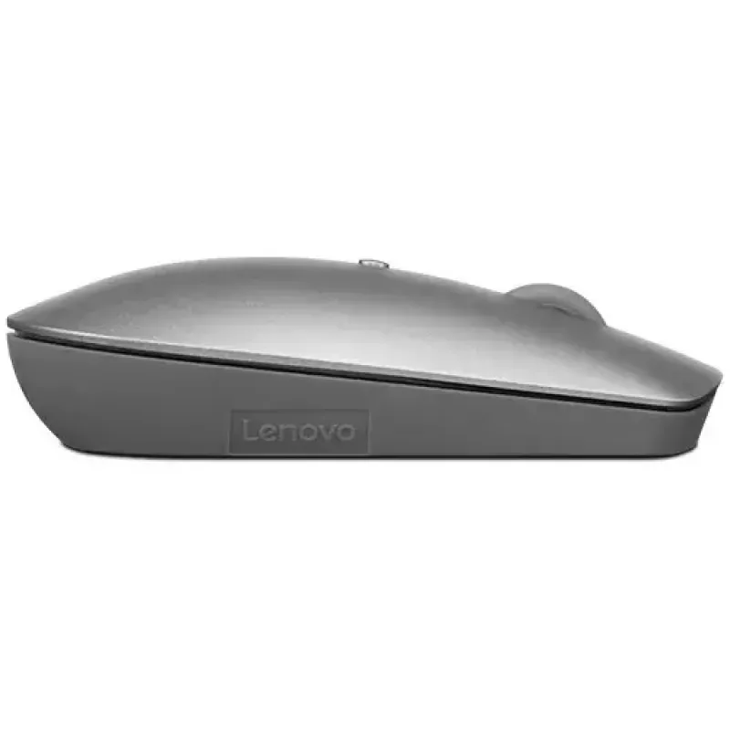 Optiskā Bluetooth pele Lenovo 600 — 2400 DPI, Bluetooth 5.0 divu ierīču, 3 pogas, lodīšu ritināšana, dzelzs pelēka