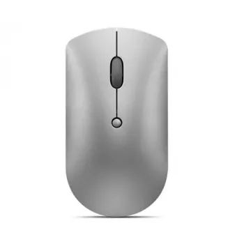 Optiskā Bluetooth pele Lenovo 600 — 2400 DPI, Bluetooth 5.0 divu ierīču, 3 pogas, lodīšu ritināšana, dzelzs pelēka