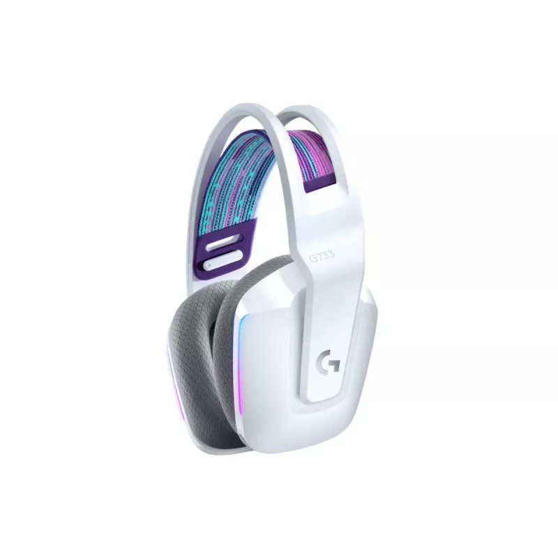 LOGITECH G733 Lightspeed bezvadu RGB spēļu austiņas Baltas