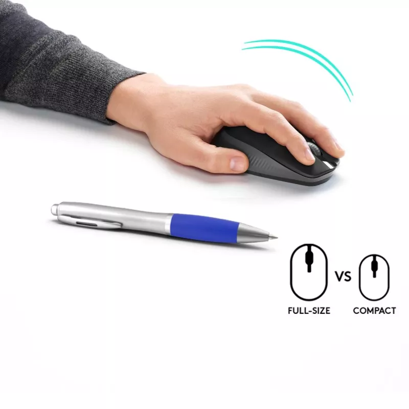 LOGITECH M190 pilna izmēra bezvadu pele, ogļu pelēka