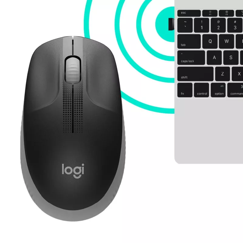 LOGITECH M190 pilna izmēra bezvadu pele vidēji pelēka