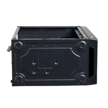 PC korpuss Akyga AK36BK Micro Tower Melns — Micro Tower, atbalsta Flex-ATX/Mini-ITX/Micro-ATX, GPU max 25 cm, CPU dzesētājs max 14 cm