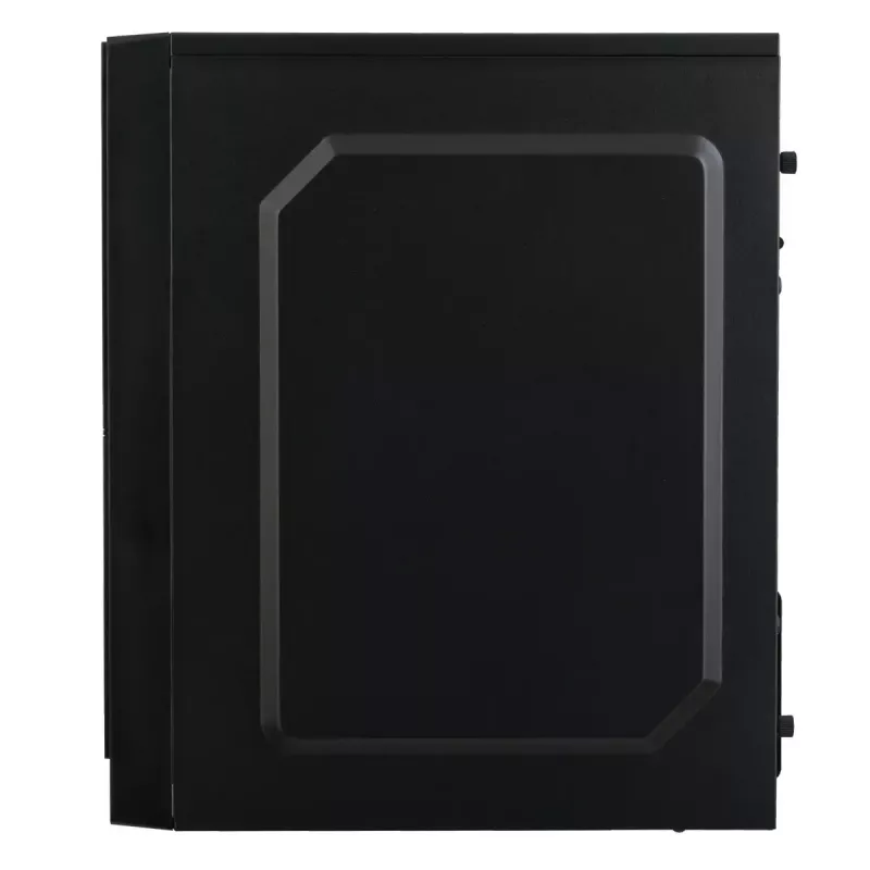 PC korpuss Akyga AK36BK Micro Tower Melns — Micro Tower, atbalsta Flex-ATX/Mini-ITX/Micro-ATX, GPU max 25 cm, CPU dzesētājs max 14 cm