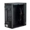 PC korpuss Akyga AK36BK Micro Tower Melns — Micro Tower, atbalsta Flex-ATX/Mini-ITX/Micro-ATX, GPU max 25 cm, CPU dzesētājs max 14 cm