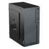 PC korpuss Akyga AK36BK Micro Tower Melns — Micro Tower, atbalsta Flex-ATX/Mini-ITX/Micro-ATX, GPU max 25 cm, CPU dzesētājs max 14 cm