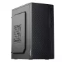 PC korpuss Akyga AK36BK Micro Tower Melns — Micro Tower, atbalsta Flex-ATX/Mini-ITX/Micro-ATX, GPU max 25 cm, CPU dzesētājs max 14 cm