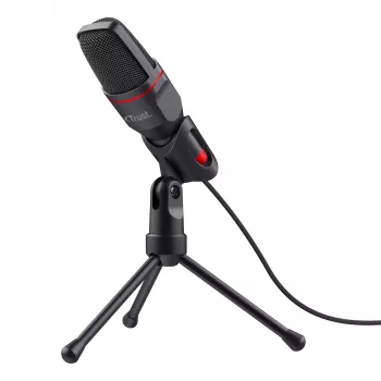 Trust GXT 212 melns, sarkans datora mikrofons