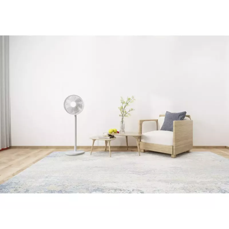 Stāvošais ventilators Xiaomi Mi Smart Standing Fan 2 Lite PYV4007GL — 35,6 cm, 7 lāpstiņas, 3 ātrumi, 45 W, 90° svārstības, regulējams augstums 642–1000 mm, balts