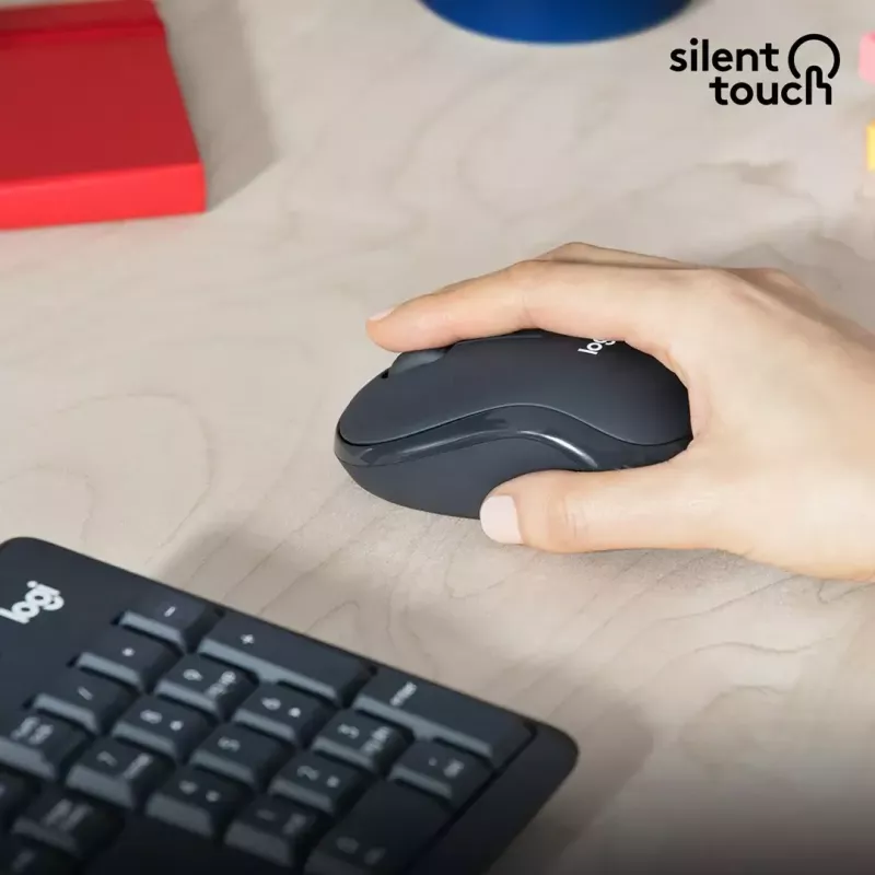 Logitech MK295 Silent Wireless Combo tastatūra RF Wireless QWERTY US International Melns