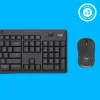 Logitech MK295 Silent Wireless Combo tastatūra RF Wireless QWERTY US International Melns