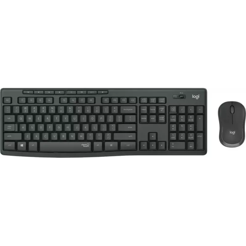 Logitech MK295 Silent Wireless Combo tastatūra RF Wireless QWERTY US International Melns