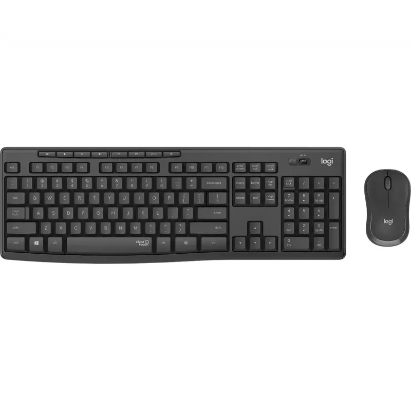 Logitech MK295 Silent Wireless Combo tastatūra RF Wireless QWERTY US International Melns