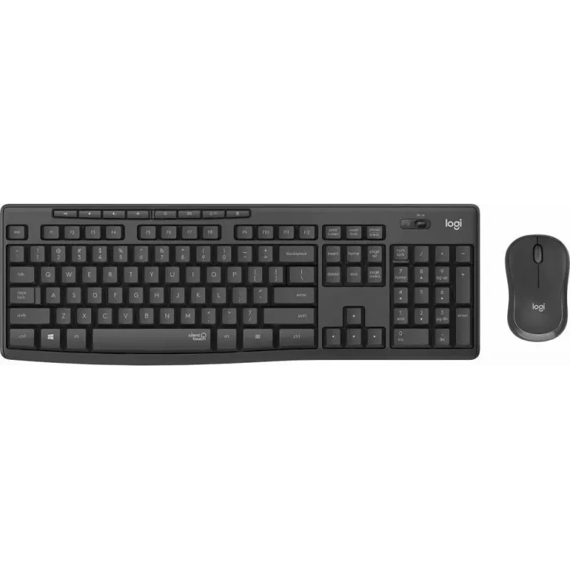 Logitech MK295 Silent Wireless Combo tastatūra RF Wireless QWERTY US International Melns