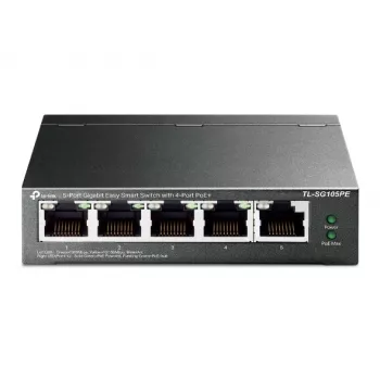TP-Link 5 portu Gigabit Easy Smart PoE slēdzis ar 4 PoE+ portiem