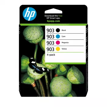 HP 903 4 iepakojums Melns/Ciāns/Magenta/Dzeltens oriģinālās tintes kasetnes